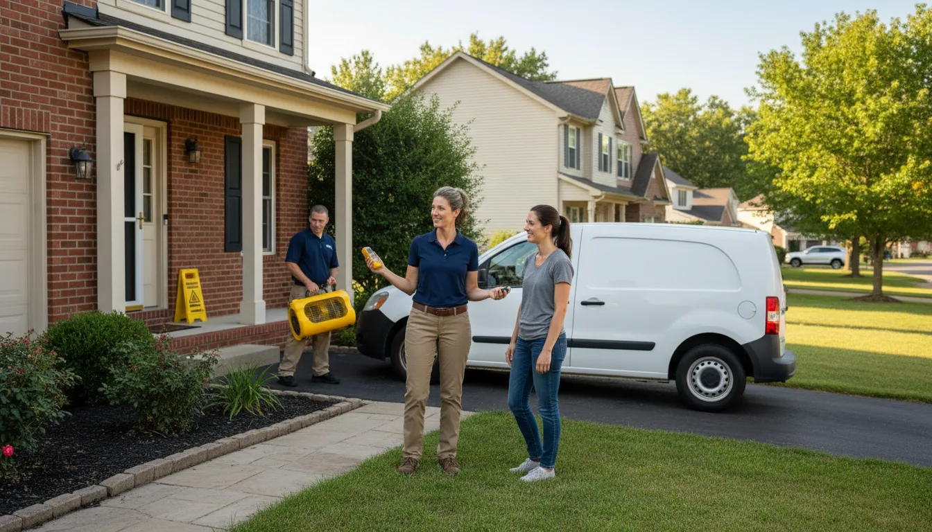 Residential water damage restoration in Rosine, KY